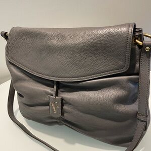 Furla Bag, Soft Leather, Grey Color, Excellent Condition, Made in Italy
